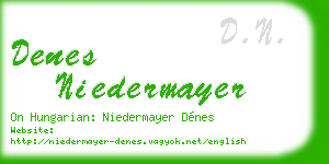 denes niedermayer business card